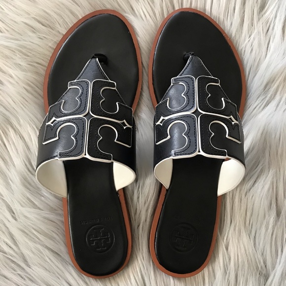 Tory Burch Shoes - TORY BURCH Jamie Full Logo Thong Sandal